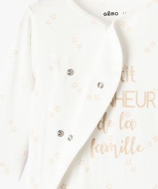 Pyjama bébé à ouverture croisée imprimé étoiles vue2 - GEMO(BB COUCHE) - GEMO