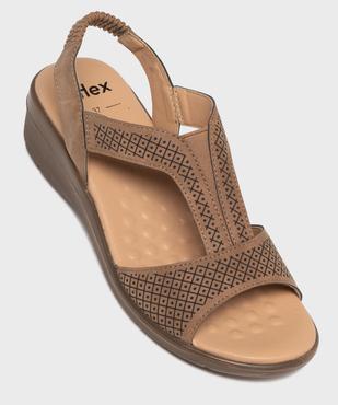 Sandales confort à talon compensé femme - G'flex vue5 - G'FLEX - GEMO