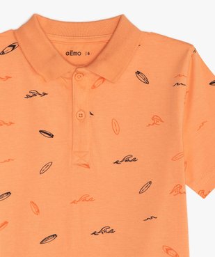 Polo garçon imprimé à manches courtes vue3 - GEMO (ENFANT) - GEMO