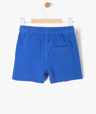 Short en gaze de coton bébé garçon vue3 - GEMO(BEBE DEBT) - GEMO