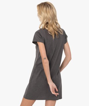 Chemise de nuit femme imprimée à manches courtes vue3 - GEMO(HOMWR FEM) - GEMO