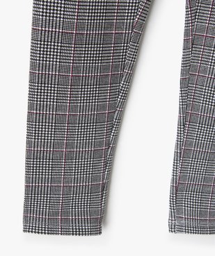 Pantalon fille en maille extensible à carreaux vue2 - GEMO (ENFANT) - GEMO