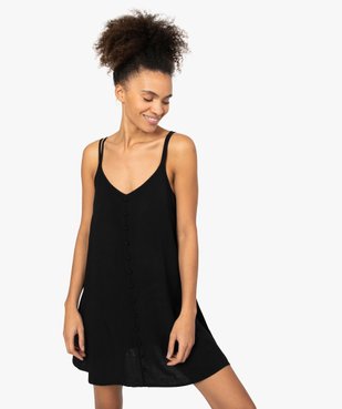 Robe femme courte à bretelles vue1 - GEMO(FEMME PAP) - GEMO