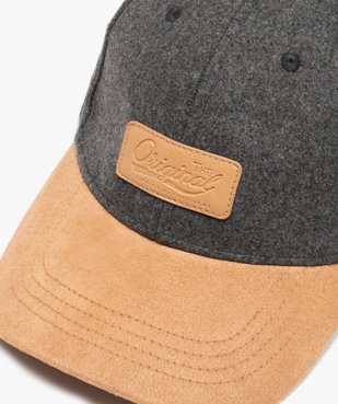 Casquette homme bicolore et bimatière vue2 - GEMO (HOMME) - GEMO