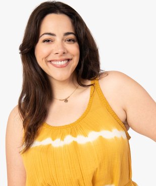 Robe longue femme grande taille avec finitions tressées vue2 - GEMO (G TAILLE) - GEMO