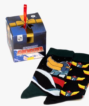 Chaussettes motif robot homme dans boite cadeau (lot de 2) - Freegun X Goldorak vue1 - FREEGUN - GEMO