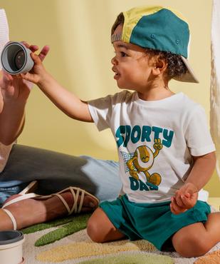 Tee-shirt manches courtes à motif sportif bébé garçon vue5 - GEMO(BEBE DEBT) - GEMO