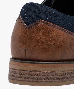 Derbies homme dessus textile uni vue6 - GEMO(URBAIN) - GEMO