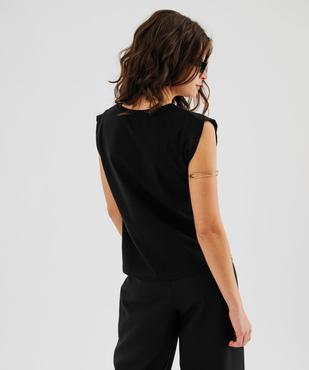 Débardeur femme en jersey de coton à broderie cœur femme vue3 - GEMO(FEMME PAP) - GEMO