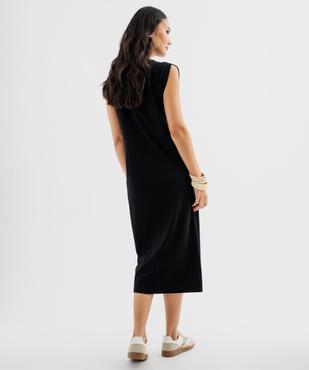 Robe longue sans manches en coton femme vue3 - GEMO 4G FEMME - GEMO