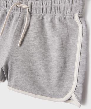 Short en maille French Terry avec taille ajustable fille vue2 - GEMO 4G FILLE - GEMO