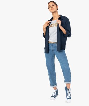 Chemise femme unie en lin et viscose vue5 - GEMO(FEMME PAP) - GEMO