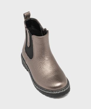 Chelsea boots zippées et métallisées fille - Chipie vue5 - CHIPIE - GEMO