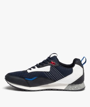 Baskets homme retro-running à lacets - Schott vue3 - SCHOTT - GEMO