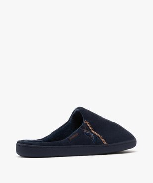 Chaussons homme mules en velours ras - Isotoner vue4 - ISOTONER - GEMO
