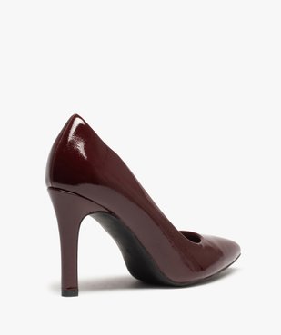 Escarpins femme vernis à talon aiguille et bout pointu vue4 - GEMO(URBAIN) - GEMO