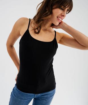Débardeur uni à fines bretelles femme vue11 - GEMO(FEMME PAP) - GEMO