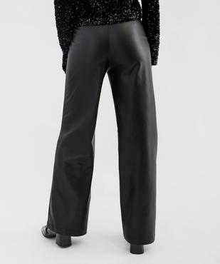 Pantalon flare en cuir imitation femme vue3 - GEMO(FEMME PAP) - GEMO