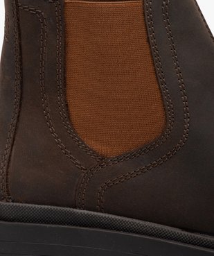 Boots homme style Chelsea dessus en cuir suédé uni vue6 - GEMO (CASUAL) - GEMO