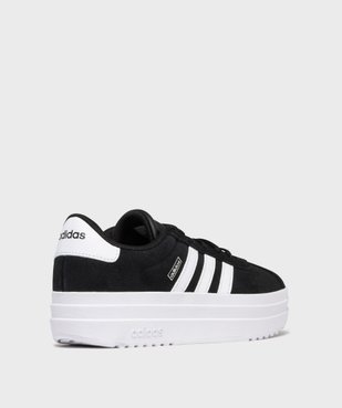 Baskets basses en cuir suédé à semelle plateforme VL Court Bold femme - Adidas vue4 - ADIDAS - GEMO