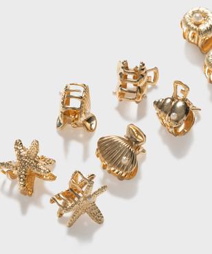 Pinces crabes pour les cheveux en forme de coquillages (lot de 8) vue2 - GEMO (ACCESS) - GEMO