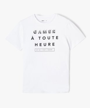 Tee-shirt garçon avec message humoristique vue1 - GEMO (JUNIOR) - GEMO