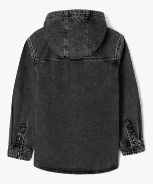 Chemise en jean avec capuche amovible garçon vue4 - GEMO 4G GARCON - GEMO