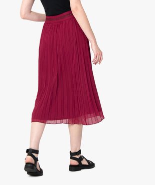 Jupe femme plissée avec taille élastiquée vue3 - GEMO(FEMME PAP) - GEMO