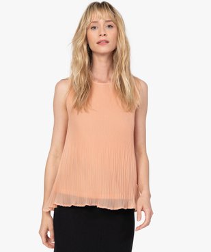 Chemise femme plissée sans manches avec dentelle vue1 - GEMO(FEMME PAP) - GEMO