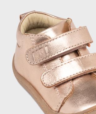 Chaussures premiers pas en cuir à scratch bébé fille NA vue6 - NA! GEMO FOR GOOD - GEMO