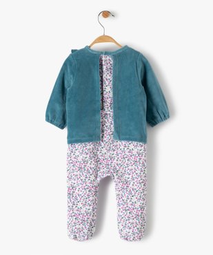 Pyjama bébé fille en velours effet 2 en 1 vue5 - GEMO(BB COUCHE) - GEMO