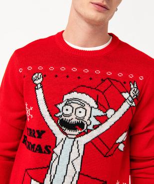 Pull de Noël avec motif homme - Rick and Morty vue2 - RICK ET MORTY - GEMO