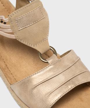 Sandales confort dessus métallisé femme - Softrelax vue3 - SOFTRELAX - GEMO