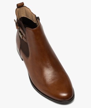 Boots femme unis à talon plat dessus cuir – Pierre Cardin vue5 - PIERRE CARDIN D - GEMO