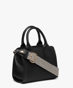 Sac femme en matière grainée avec large bandoulière amovible vue3 - GEMO (ACCESS) - GEMO
