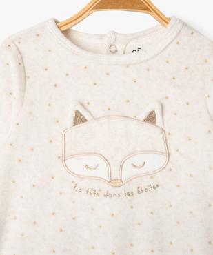 Pyjama en velours à motifs pailletés bébé vue3 - GEMO(BB COUCHE) - GEMO