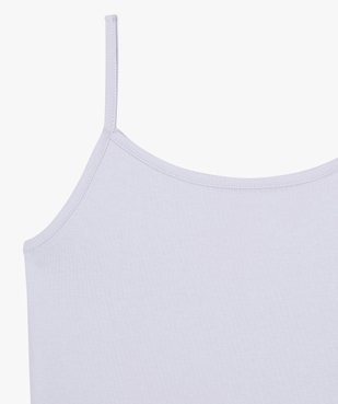 Débardeur fille en coton stretch à fines bretelles vue2 - GEMO (JUNIOR) - GEMO