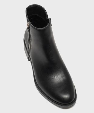 Boots zippées à petit talon en matière lisse femme vue5 - VALENTINA BALDANO GEMO FORGOOD - GEMO