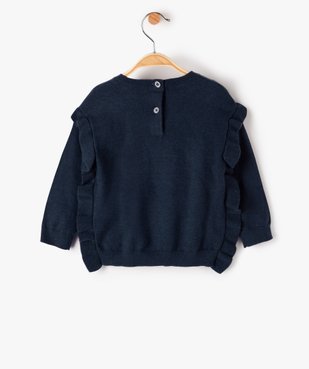 Pull bébé fille avec volants sur les côtés – Lulu Castagnette vue3 - LULUCASTAGNETTE - GEMO