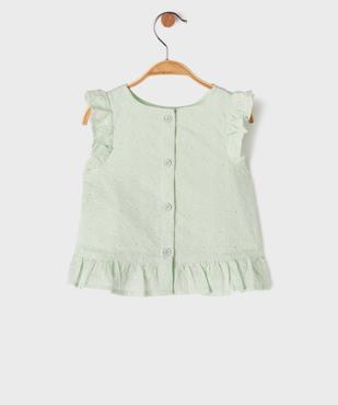 Blouse sans manches à motifs brodés bébé fille vue3 - GEMO(BEBE DEBT) - GEMO