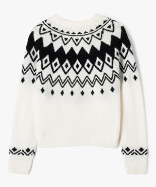 Pull à col rond à motif jacquard fille de Noël vue4 - GEMO (JUNIOR) - GEMO
