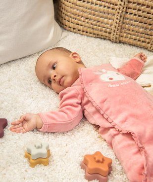 Pyjama bébé fille en velours avec motifs pailletés vue6 - GEMO(BB COUCHE) - GEMO