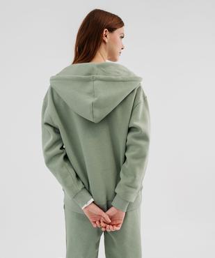 Sweat zippée à capuche en molleton femme vue3 - GEMO 4G FEMME - GEMO