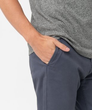 Pantalon chino homme en coton stretch vue2 - GEMO (HOMME) - GEMO