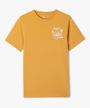 Tee-shirt manches courtes en coton imprimé devant et dos garçon vue5 - GEMO 4G GARCON - GEMO