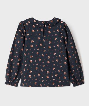 Chemise fleurie à col Claudine fille - LuluCastagnette vue3 - LULUCASTAGNETTE - GEMO