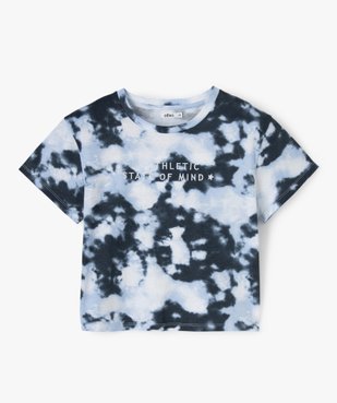 Tee-shirt fille imprimé avec inscriptions brodées vue1 - GEMO (JUNIOR) - GEMO