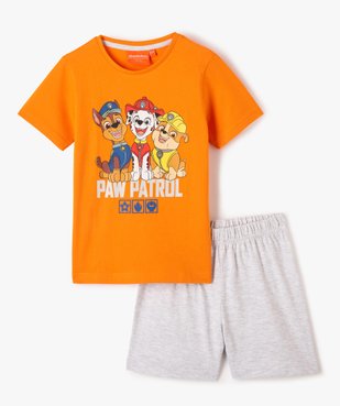 Pyjashort garçon bicolore avec motif - Pat Patrouille vue1 - PAT PATROUILLE - GEMO