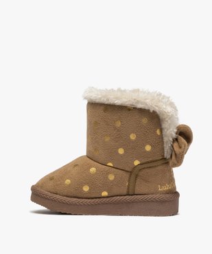 Boots d’intérieur fille en suédine – Lulu Castagnette vue3 - LULU CASTAGNETT - GEMO