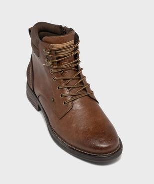 Boots à col matelassée, lacets et zip homme vue6 - MARIO BALDANO - GEMO